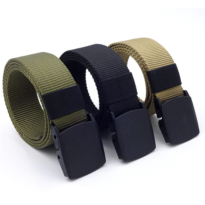 NO.ONEPAUL Men's casual fashion tactical belt alloy automatic buckle youth students belt outdoor sports training free shipping