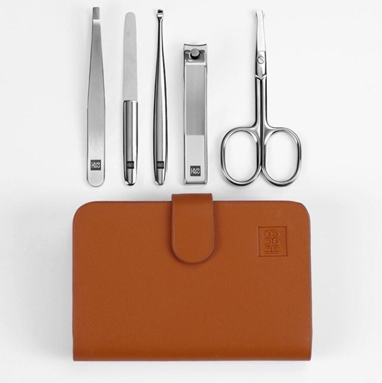 Xiaomi Mijia Huohou Nail Clipper Stainless Nose Hair Trimmer Portable Travel Hygiene Kit Nail Cutter Tool Sets