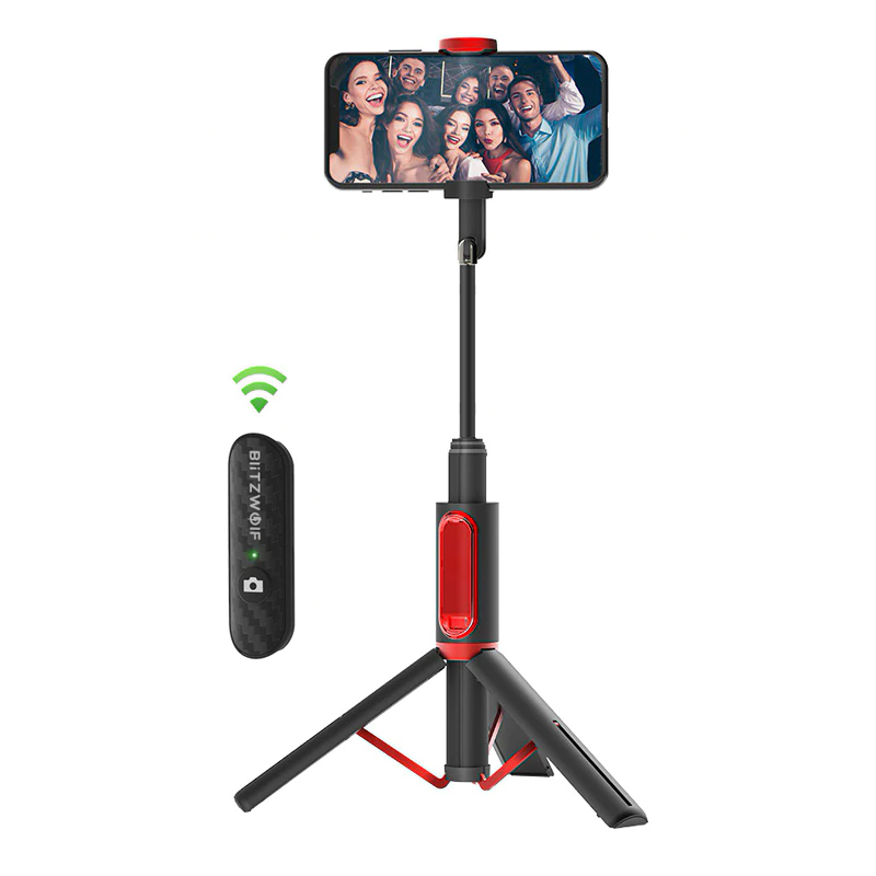 BlitzWolf BW-BS10 Portable bluetooth Selfie Stick with Tripod Extendable Foldable Monopod for iPhone 11 X for Huawei for Xiaomi