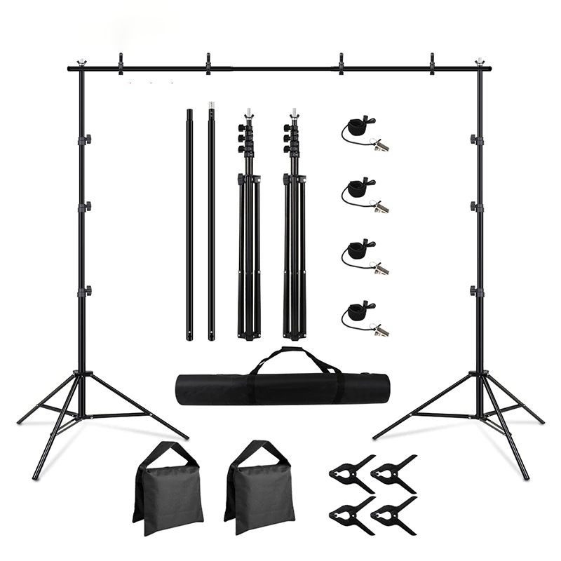 Photography Studio Backdrops Stand Portable Background Support kit for Photo Studio Muslin Backdrops Canvas with Carrying Bag