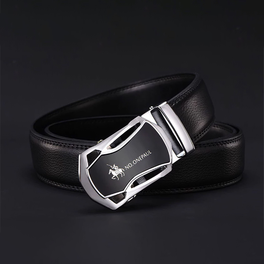 NO.ONEPAUL Luxury brand Male Genuine Leather Strap Belts For Men Top Quality Belt Automatic Buckle black Belts Cummerbunds