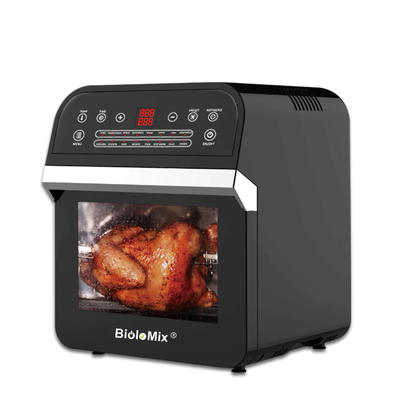 BioloMix 12L 1600W Air Fryer Oven Toaster Rotisserie and Dehydrator With LED Digital Touchscreen, 16-in-1 Countertop Oven