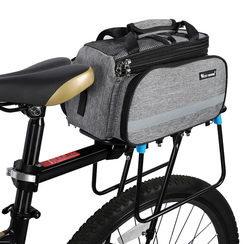 WEST BIKING Bike Waterproof Seat Pannier Pack Luggage Cycling Bag 10-25L Bicycle Pannier Bag Rear Rack Trunk Bag With Rain Cover