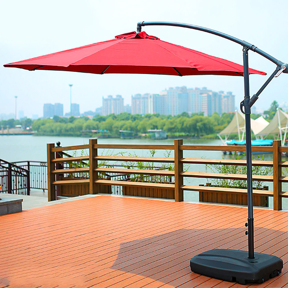 2M Parasol Patio Sunshade Umbrella Cover for Courtyard Swimming Pool Beach pergola Waterproof Outdoor Garden Canopy Sun Shelter