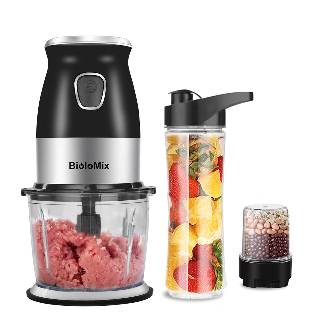 BPA FREE 500W Portable Personal Blender Mixer Food Processor With Chopper Bowl 600ml Juicer Bottle Meat Grinder Baby Food Maker