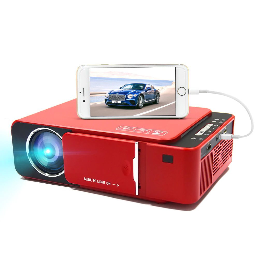 TouYinger T6 Portable HD LED Projector HDMI ( Android Wifi Optional ) Video Beamer Support 4K Full HD 1080p Home Theater Cinema