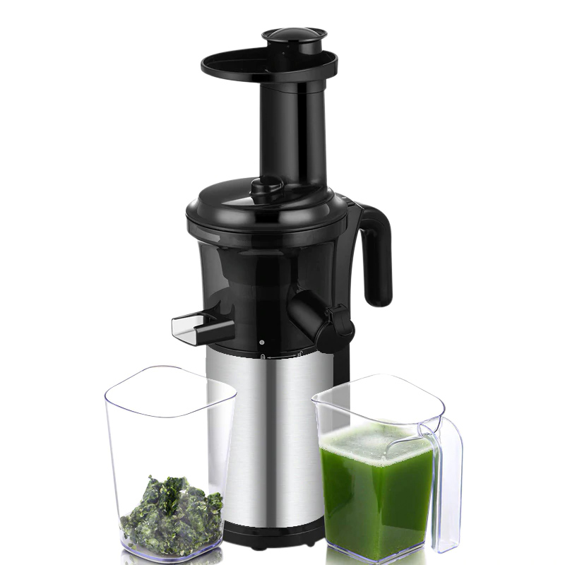 200W 40RPM Stainless Steel Masticating Slow Auger Juicer Fruit and Vegetable Juice Extractor Compact Cold Press Juicer Machine