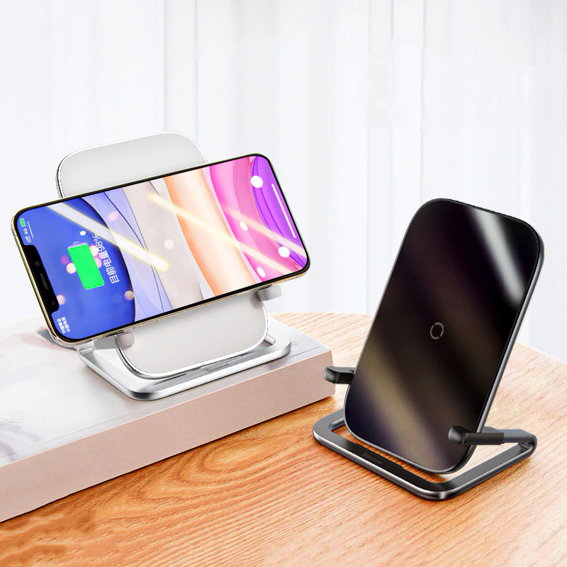 Baseus 15W Qi Wireless Charger Stand Qi Fast Charge Phone Stand Multifunctional Wireless Charging Pad For iPhone 11 Pro Samsung