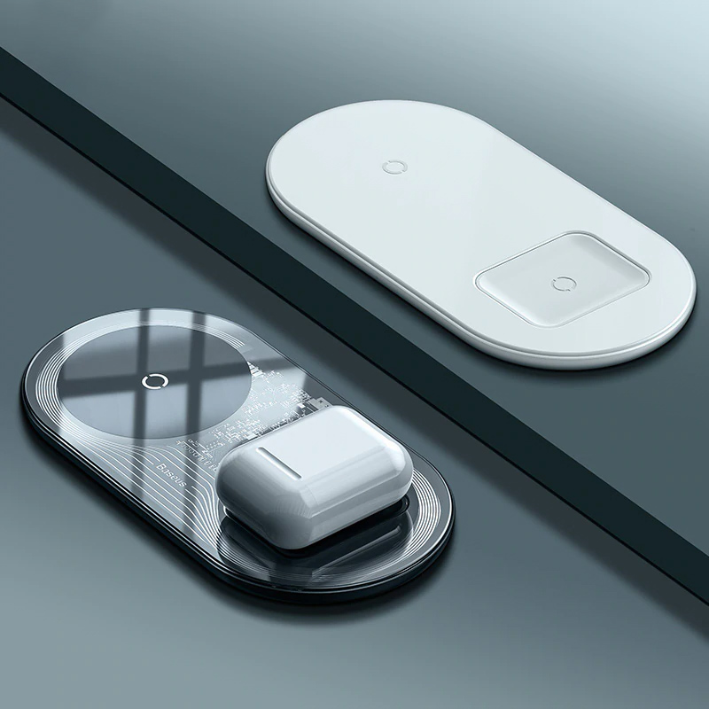Baseus Visible Wireless Charger Wireless Chargepad for iPhone Airpods 15W Fast Charging Wireless Charge Pad QI Enabled Devices