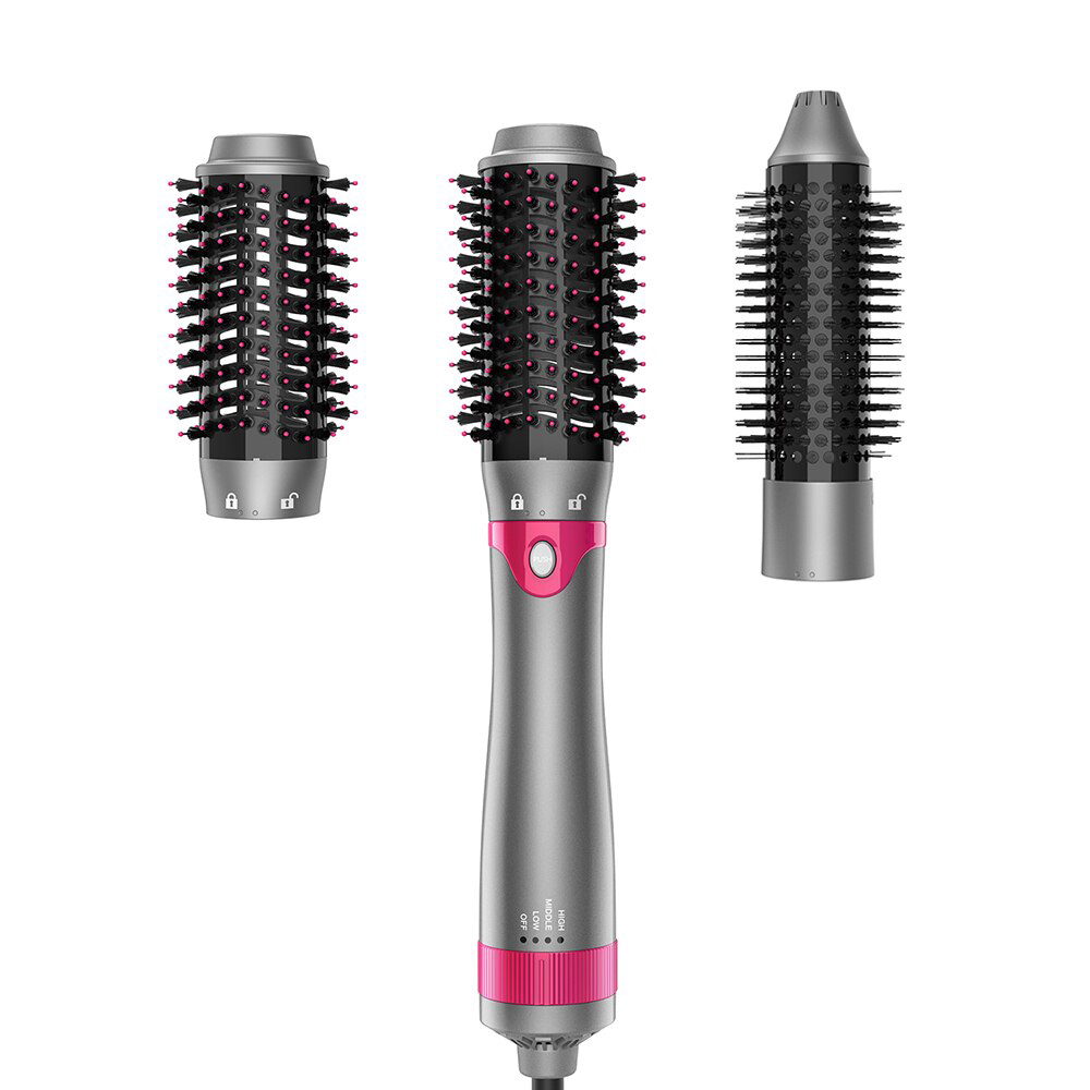 Multifunction Hair Dryer and Volumizer Blower Quick Dry One Step Hot Air Brush Straightener Curling Comb Styling TooI Hairdryer