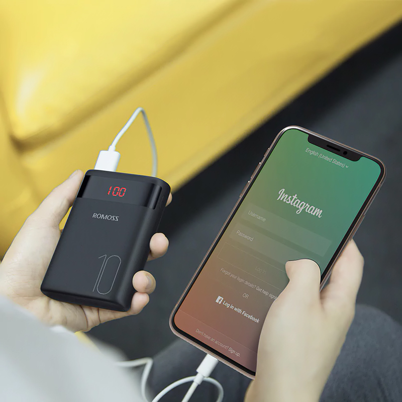 ROMOSS Ares 10 10000mAh Power Bank With Double USB Port Powerbank External Battery Pack Travel Size Portable Charger For iPhone