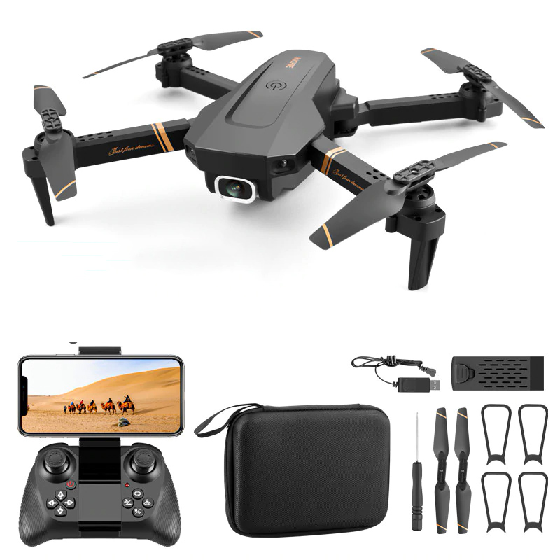 V4 WIFI FPV Drone WiFi live video FPV 4K/1080P HD Wide Angle Camera Foldable Altitude Hold Durable RC Drone