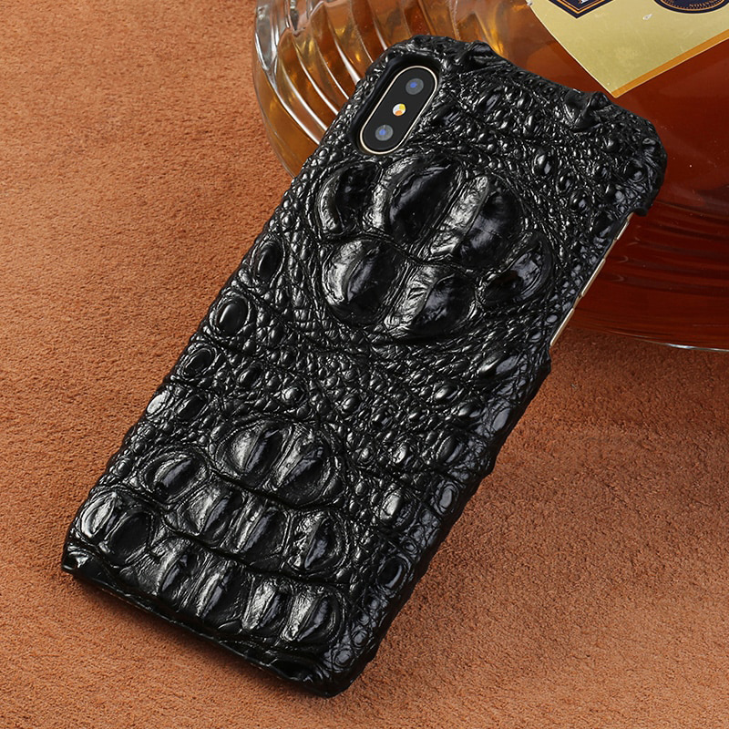 100% Genuine Crocodile Leather Phone Case For iphone XR 11 Pro Max X XS Max 6 7 8 Plus 6S 5S 5 SE 2 2020 New Luxury Marvel Cover