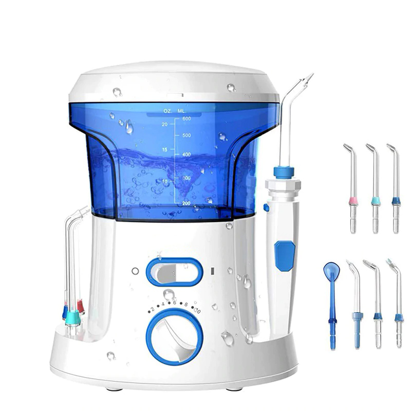 Household 600ML Countertop Portable Electric Dental Water Flosser Oral Irrigator For Teeth With 7 Tips