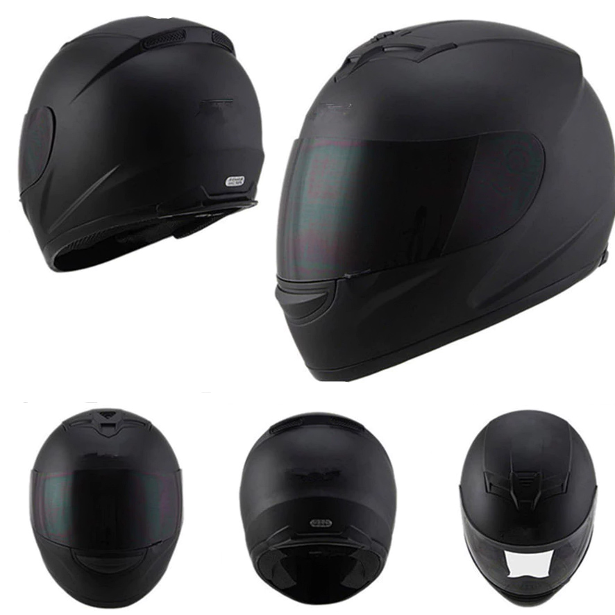 full face helmet motorcycle helmets Racing dot capacete de moto motociclista para Motocross kask casco M L XL XXL Matte black