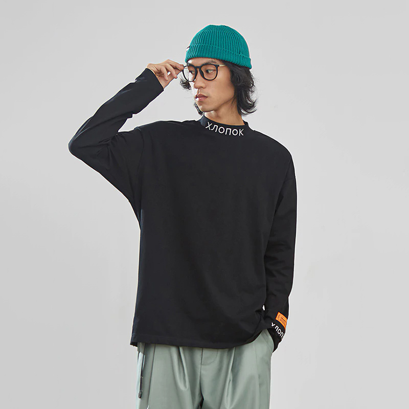 SODAWATER Autumn Winter New Fashion Mens T-shirt Cotton Warmer Men Solid Color O-Neck Long Sleeve T Shirt Hip Hop Tops Tee 8702W