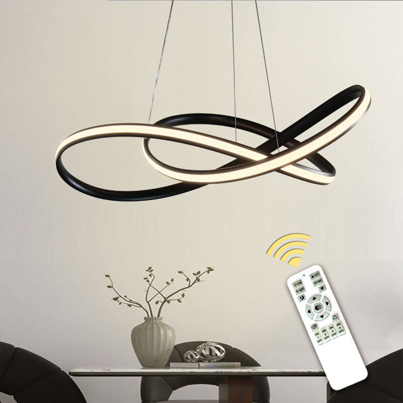 Lustre Modern Led Chadnelier White&Black&Gold Bodys Ceiling Mount Chandelier Lighting Living room Kitchen Dining room Luminaires