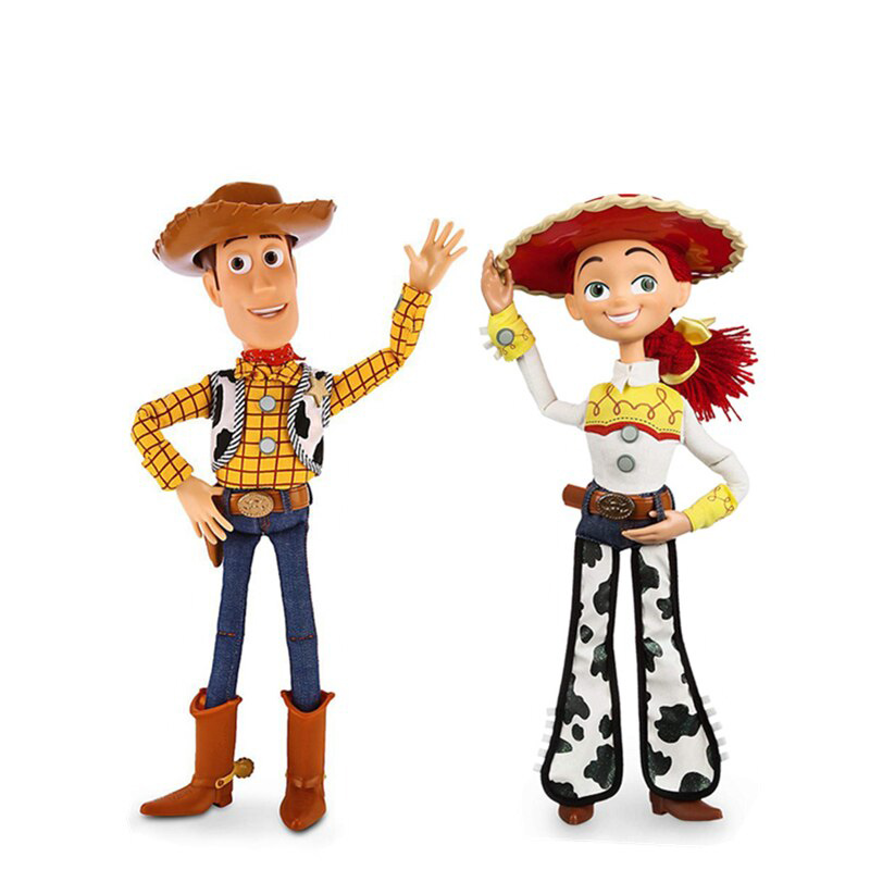 40CM Disney Pixar Toy Story 3 4 Talking Woody Jessie Action Figures Cloth Body Model Doll Limited Collection Toys Children Gifts