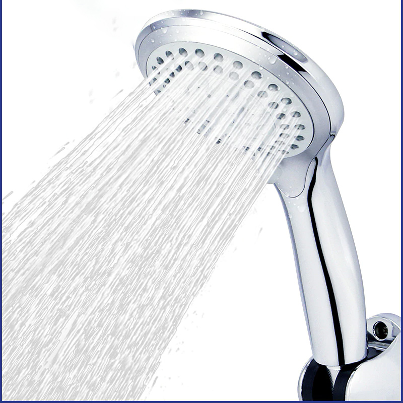 5 modes ABS plastic Bathroom shower head big panel round Chrome rain head Water saver Classic design G1/2 rain showerhead ZJ039