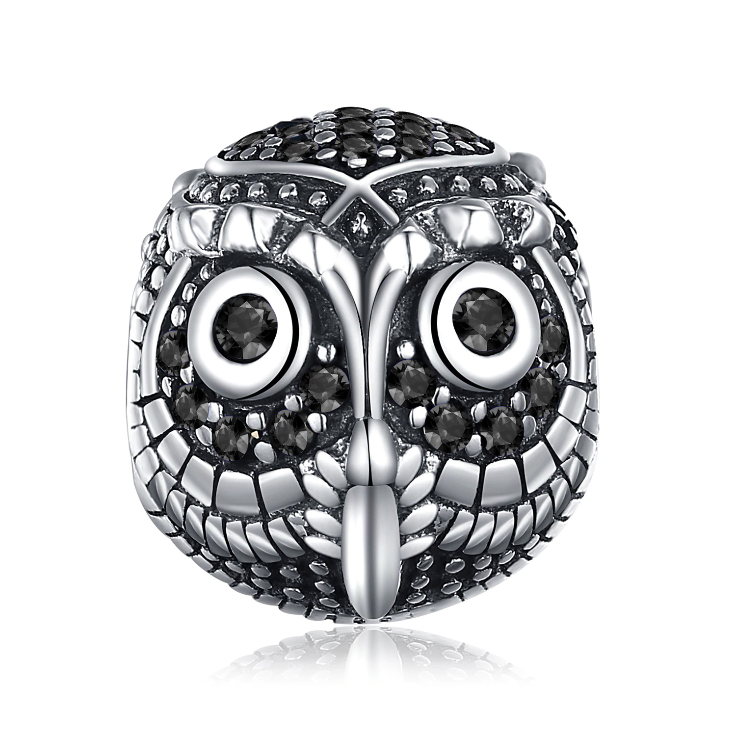 JewelryPalace Owl 925 Sterling Silver Beads Charms Silver 925 Original Fit Bracelet Silver 925 original For Jewelry Making Girls