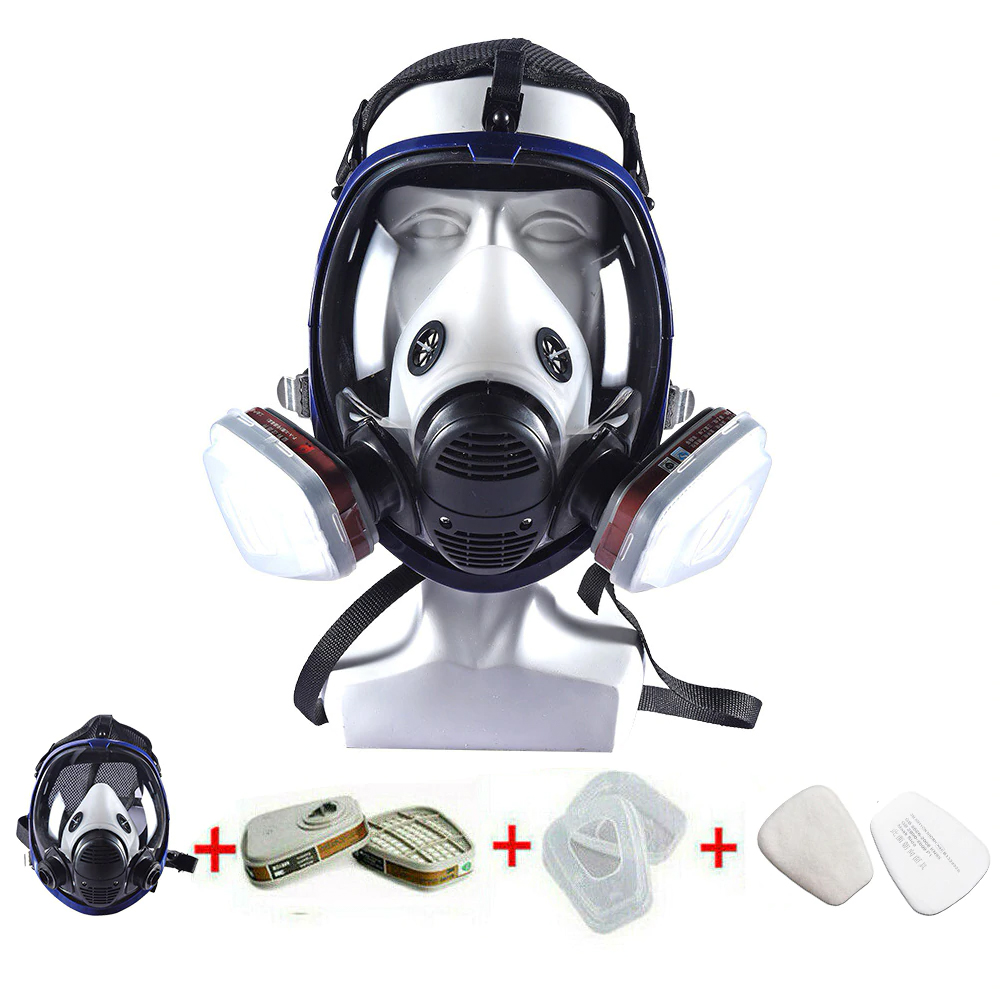 6800 Type Schilderen Spuiten Respirator Veiligheid Werk Filter Stofdicht Volledige Gezicht Gasmasker Formaldehyde Bescherming