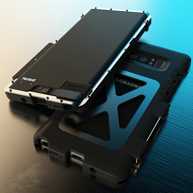 Armor King Stainless Steel Metal Flip Case For Samsung Galaxy Note 8 S7 Edge S6 S9 Plus Shockproof Cover For S10 5G S8 Note 10 5