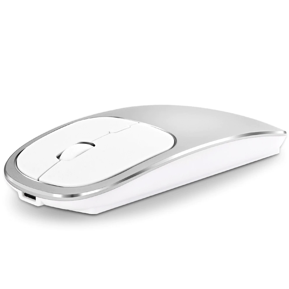 SeenDa Bluetooth 4.0 Wireless Mouse 2.4G USB Dual Mode Rechargeable Mouse for Laptop Tablet Smart TV Silent Click Design Metal