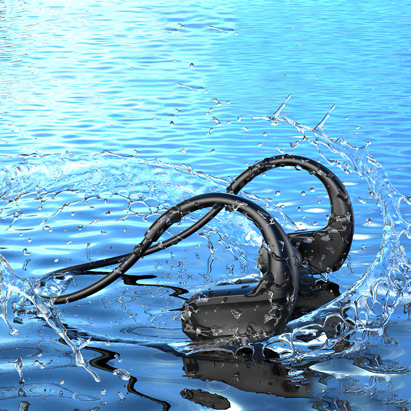 DDJ X12 IPX8 Waterproof Swimming Wireless Bluetooth Headphone MP3 Player Sport Earphone 8G Memory Diving Running for android ios