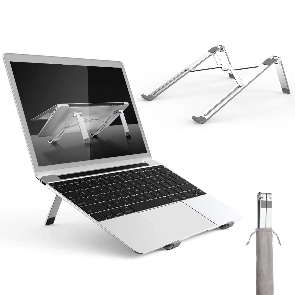 Seenda Folding Adjustable Laptop Stand Aluminum Alloy Portable Tablet Bracket Heat Reduction Holder Support 11-15.6 inches