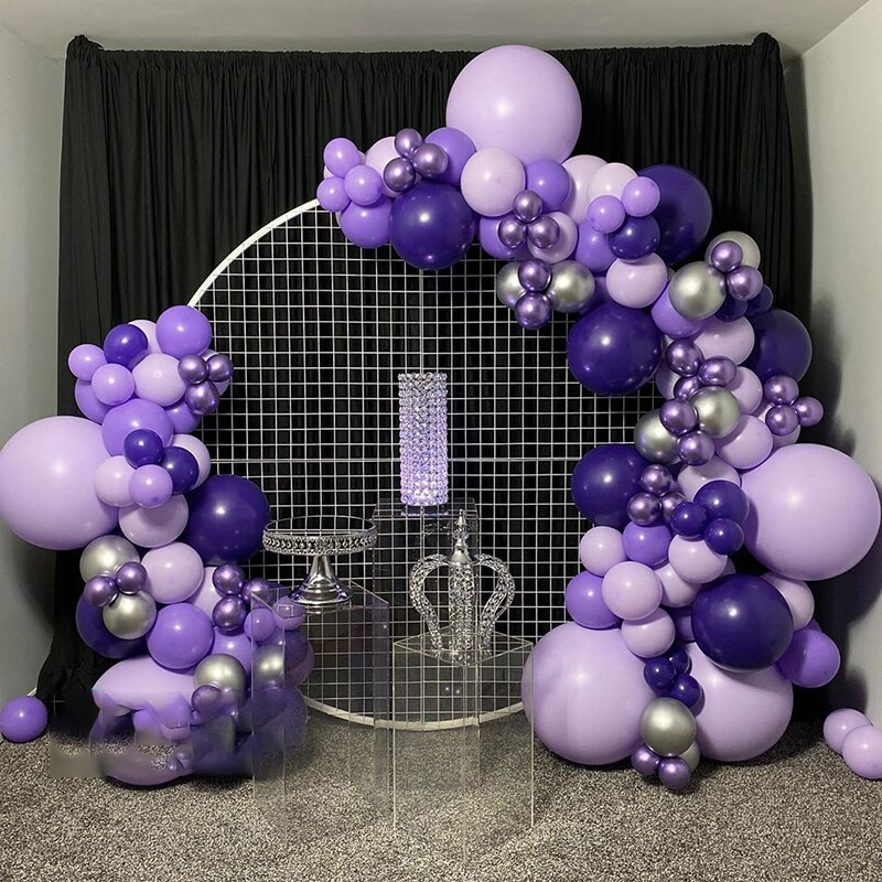 Fashion Chrome Purple Balloons Latex Happy Birthday Party Gold Decor Balloon Adult/Kid Baby Shower/Wedding Decoration Supplies