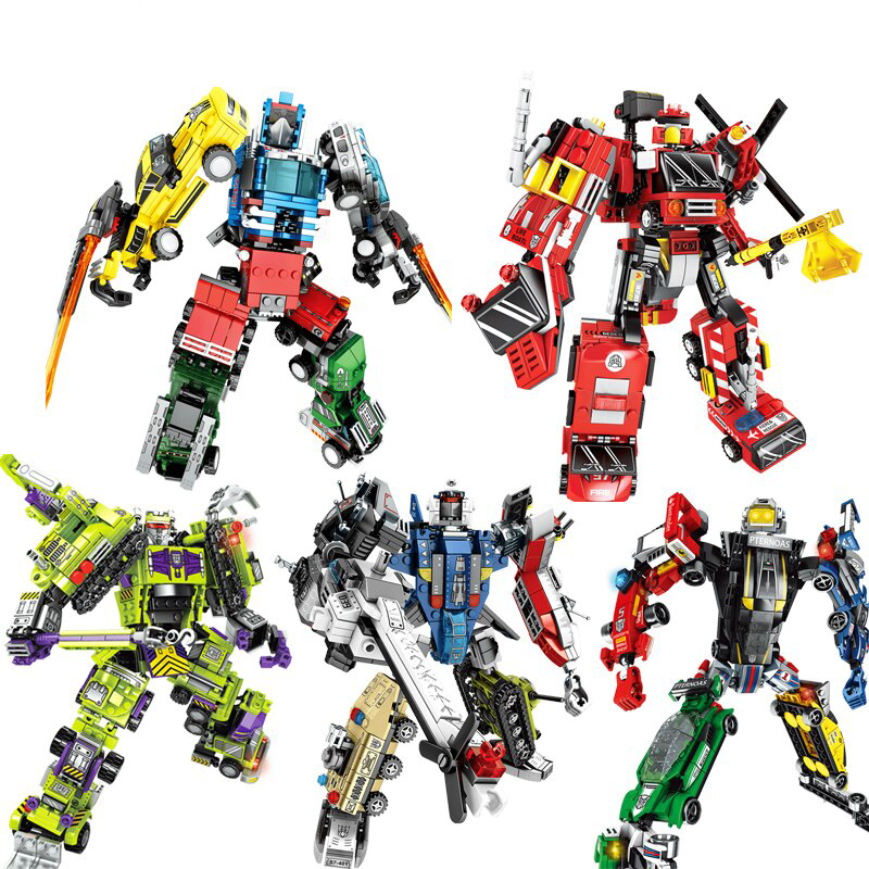 Sembo Block Transformation Building Blocks Compatible Major Brands City Trucks Car Helicopter Brick Toy For Children