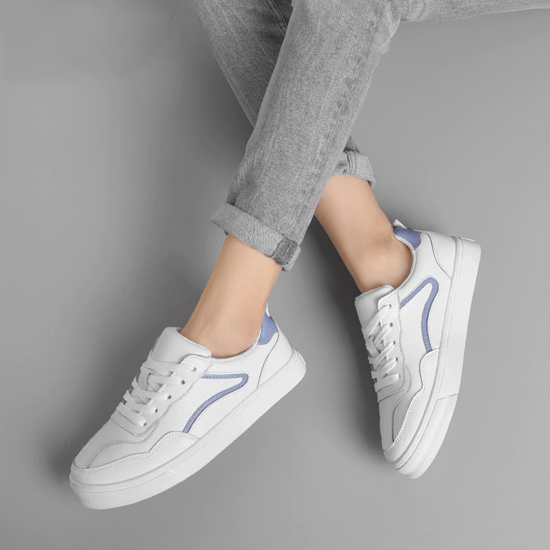 Women Shoes White Flats 2020 Fashion Genuine Leather Non-slip Casual Bottom Female Comfortable Sneaker Shoes Women 912103