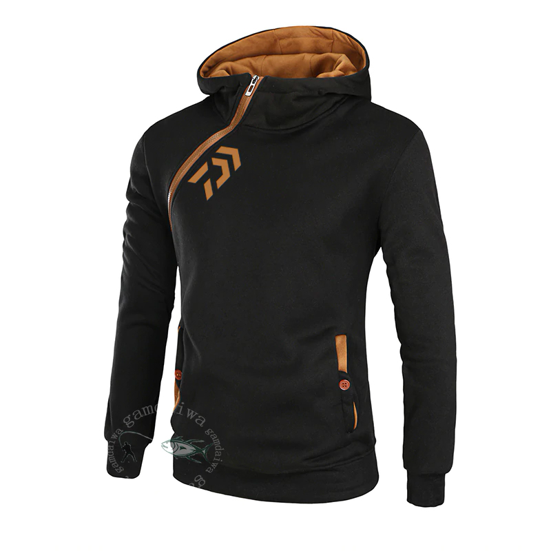 Fishing Hoodies Daiwa Sweatshirt Men Breathable Fishing Shirt Long Sleeve Fishing Clothing Zipper Autumn Winter Casual Outdoor