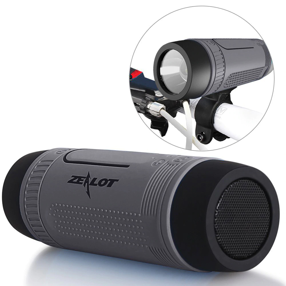 ZEALOT S1 Mini Bluetooth Speaker With LED flashlight Wireless Loudspeakers For Phone Computer Stereo Music surround Waterproof