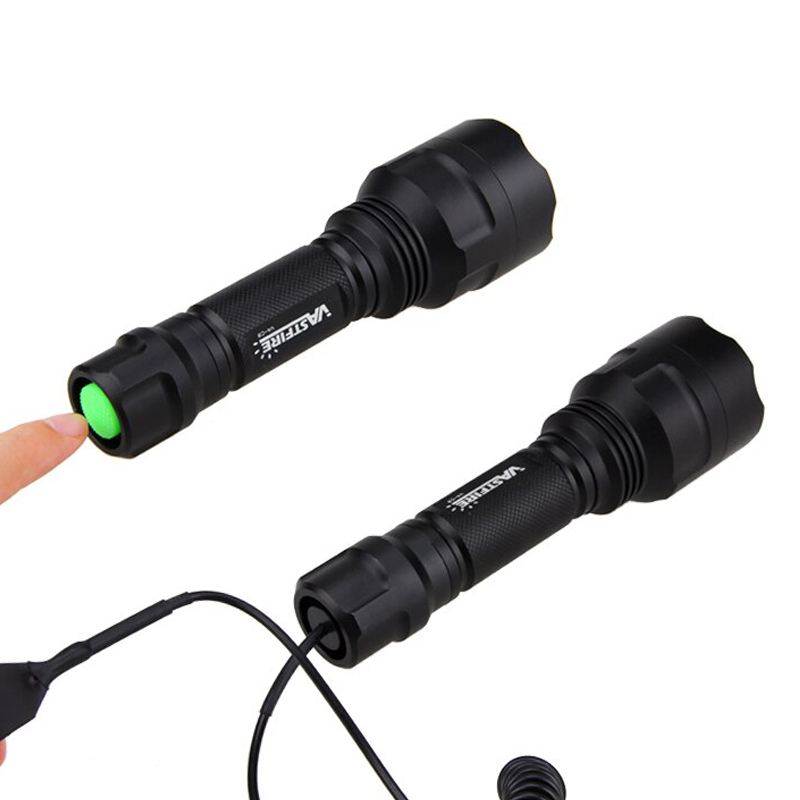 C8 Green Tactical Hunting Flashlight Rifle Weapon Gun Light+Laser Dot Sight Scope+Switch+2*20mm Rail Barrel Mount+18650+Charger