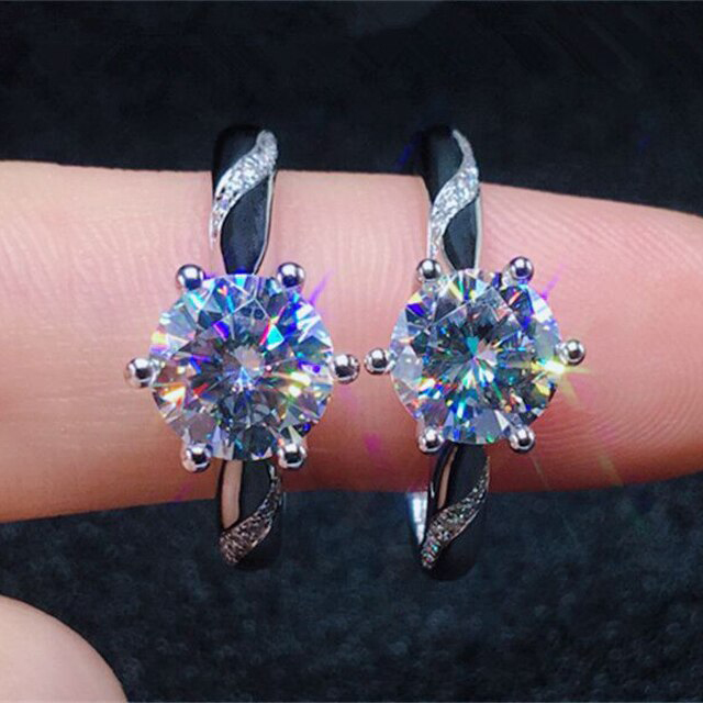 YANHUI With Certificate Whole 925 Solid Silver Rings Women Luxury Style 1ct Zirconia Diamond Fine Jewelry Anniversary Ring ER363