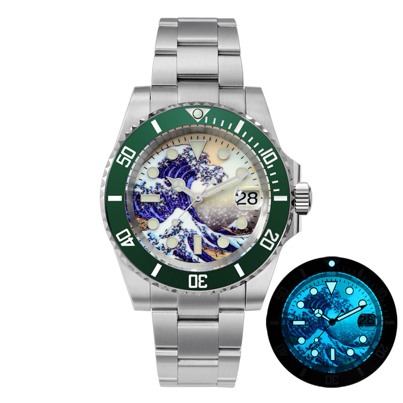 San Martin Diver Water Ghost Luxury Sapphire Crystal Men Automatic Mechanical Watches Ceramic Bezel 20Bar Luminous Date Window