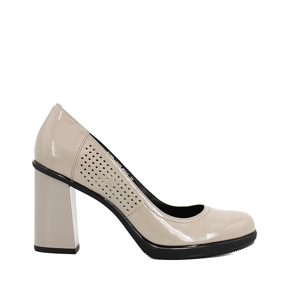 SOPHITINA Brand Elegant Lady Pumps Solid Round Toe Super High Thick Heel Pumps Handmade Patent Leather Office Woman Shoes D28