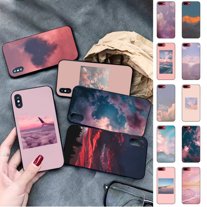 MaiYaCa Sweet sky pink Cloud Great art printing aesthetic Phone Case for iphone SE 2020 11 pro XS MAX 8 7 6 6S Plus X 55S SE XR