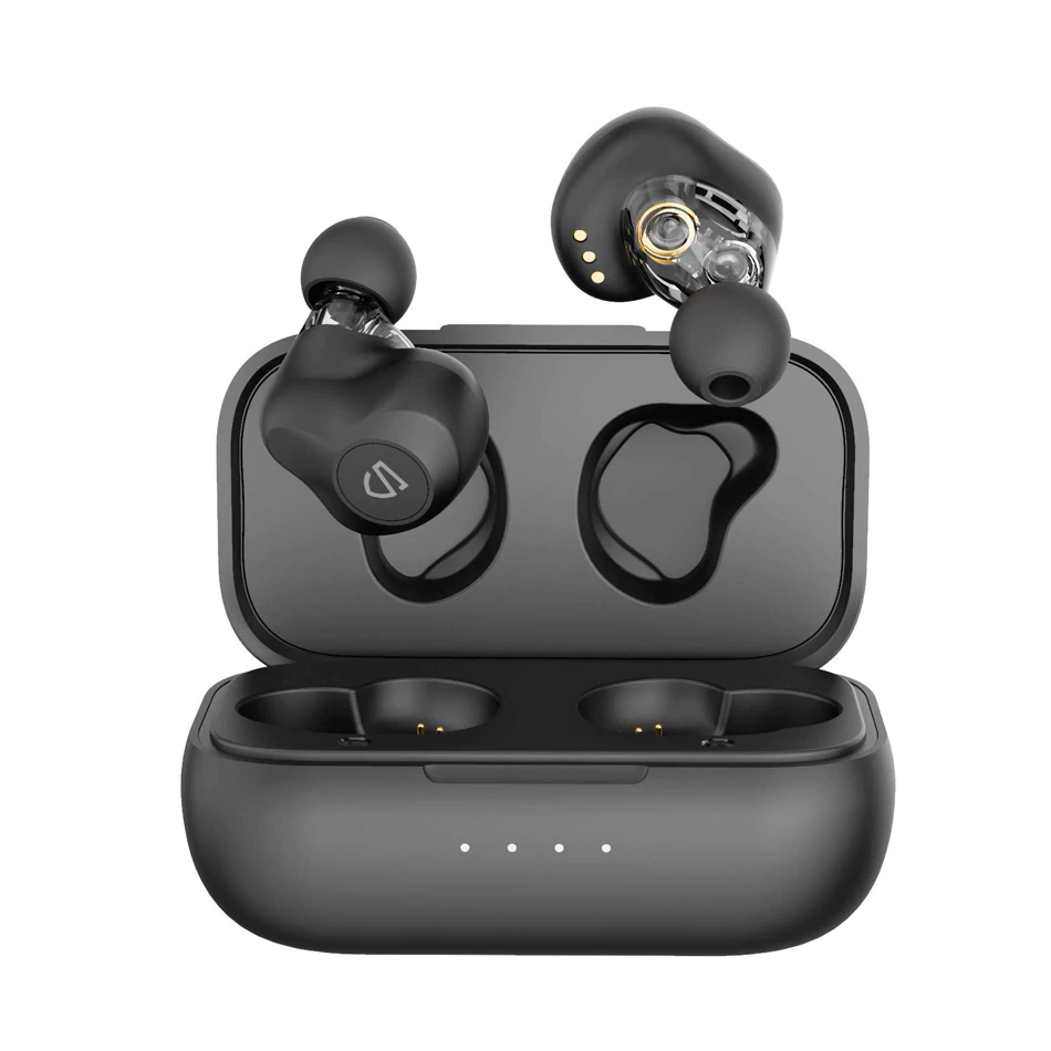 SOUNDPEATS Dual Dynamic Drivers Wireless Earbuds Bluetooth 5.0 APTX Audio CVC Noise Cancellation 27Hrs Play Time Earphones