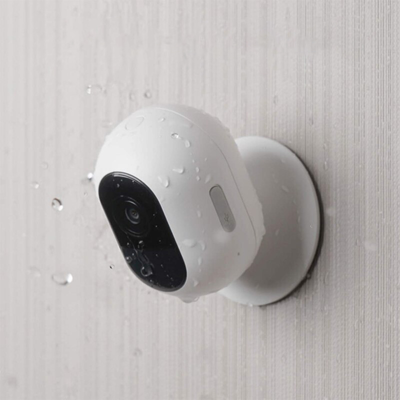 Kami Security Camera White Indoor/Outdoor Wireless 1080p Home Security System Home Kit Compatibility, with Rechargeable Battery