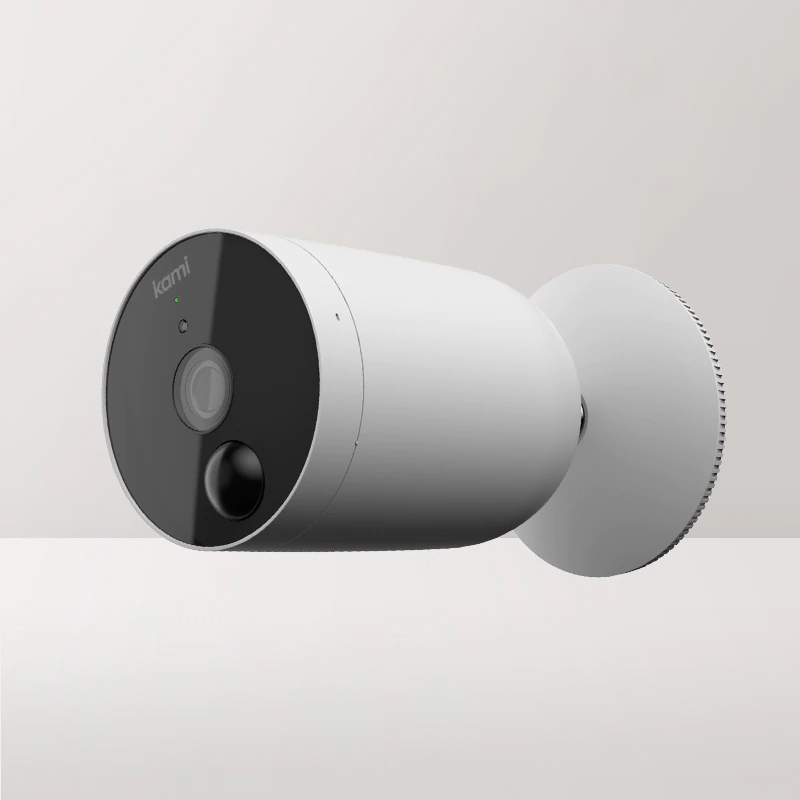 Kami Wire-free (Battery-powered) Outdoor Security Camera 2.4G Wifi Rechargeable Battery IP-65 Weatherproof PIR Motion Detection