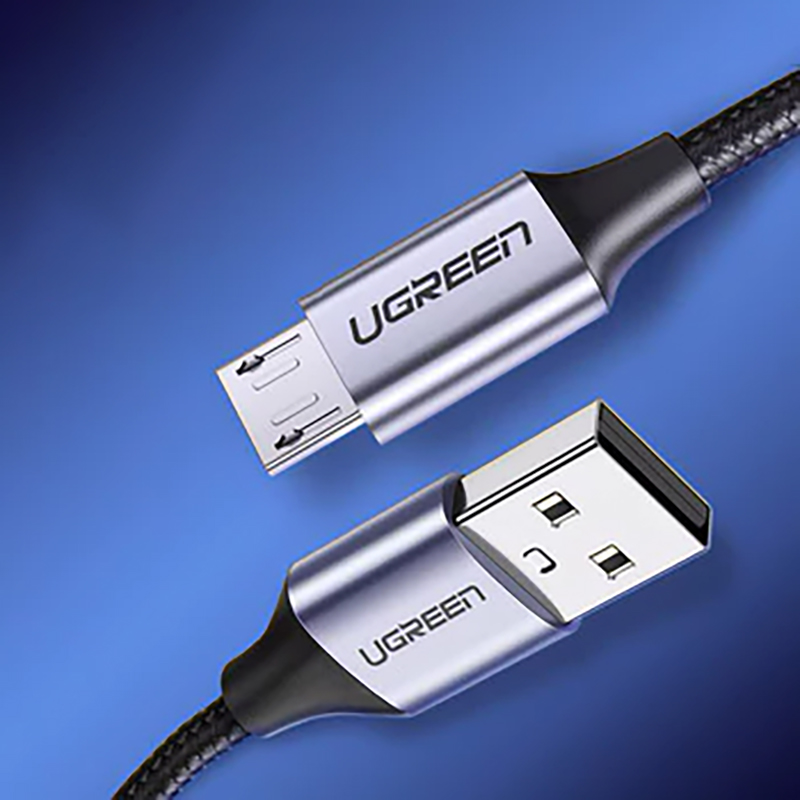 Ugreen Micro USB Cable 3A Nylon Fast Charging USB Type C Cable for Samsung Xiaomi HTC USB Charger Data Cable Mobile Phone Cable