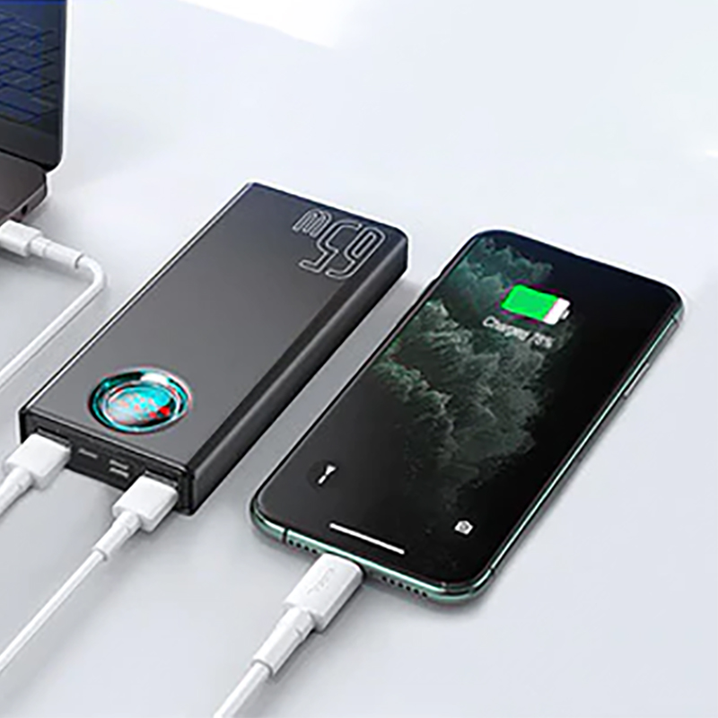 Baseus 65W Power Bank 30000mAh USB C PD Quick Charge 30000 Powerbank Portable External Battery Charger For iPhone Xiaomi Laptop