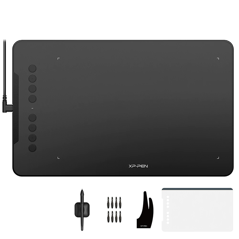 XP-Pen Deco 01 V2 10'' Drawing Tablet Graphics Digital Tablet Tilt Android Windows MAC 8 Shortcut Keys (8192 Levels Pressure)