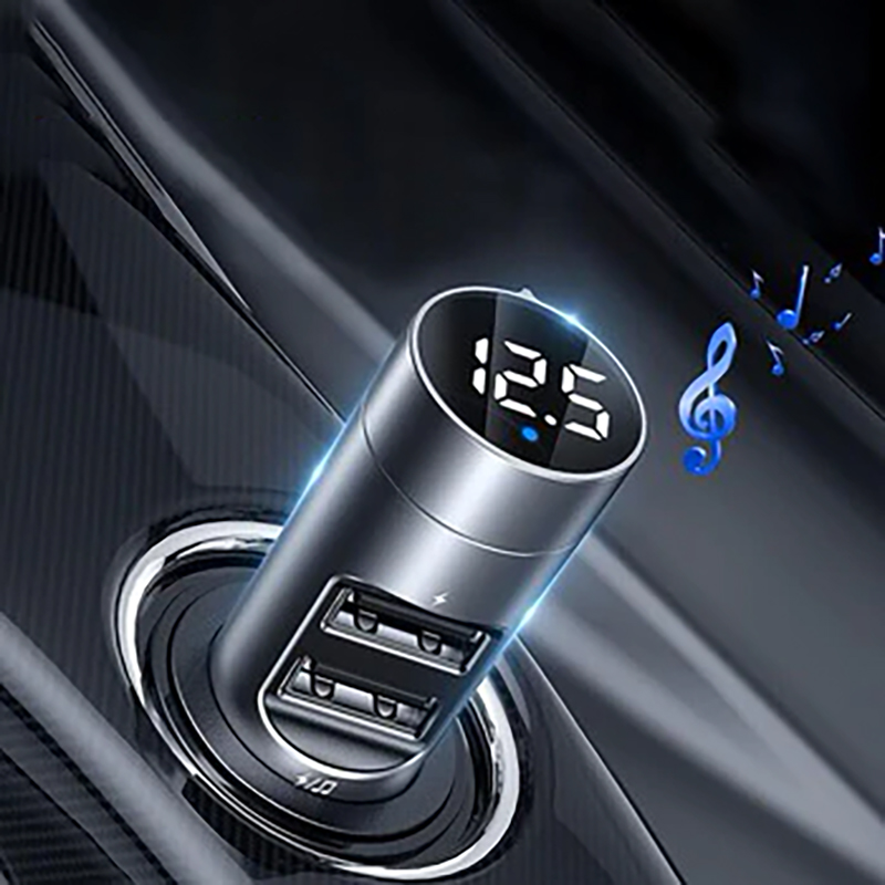 베이스어스-FM 송신기 자동차 라디오 모듈레이터, 무선 블루투스 5.0 차량용 키트 3.1A USB 자동차용 충전기 핸즈프리 Aux 오디오 MP3 플레이어