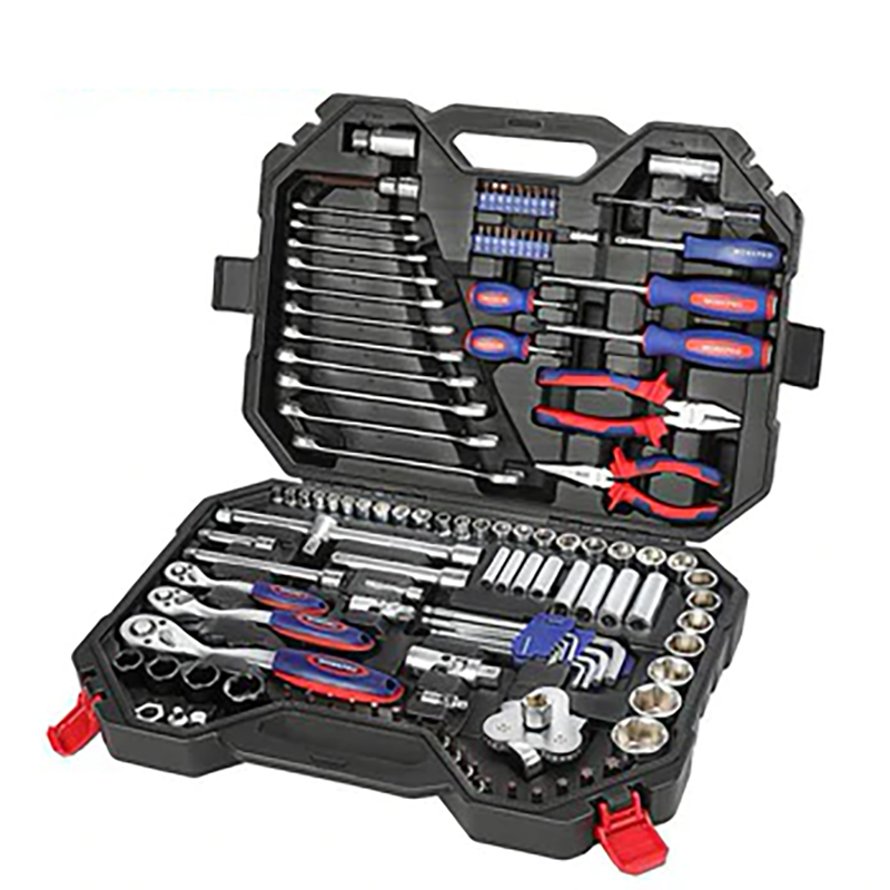 WORKPRO 123PC Mixed Tool Set Mechanics Tool Set Ratchet Spanner Wrench Socket Set 2019 New Design