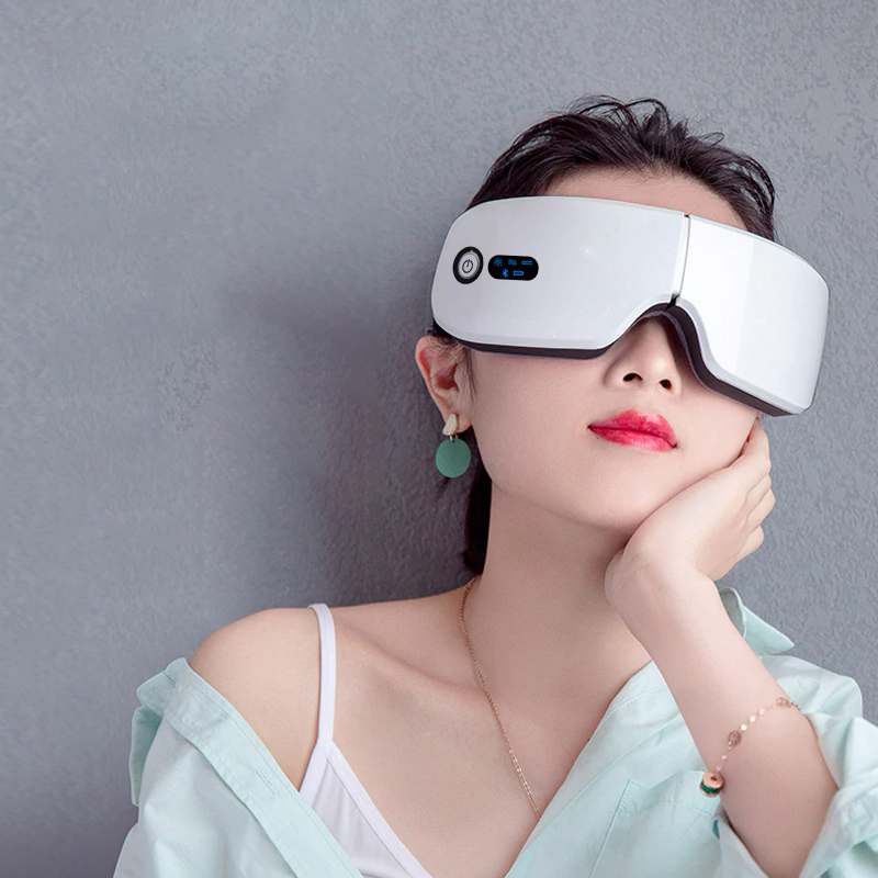 Rechargeable Smart Eye Massager Facial Massager Bluetooth Music Foldable Air Pressure Heating Massage Relaxation