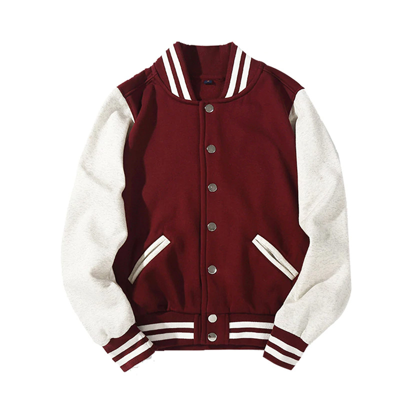 Man Boys Baseball jackets S 3XL Wine Red Black Royal Blue Red Navy Blue Couple Clothes Autumn Winter ZIIART