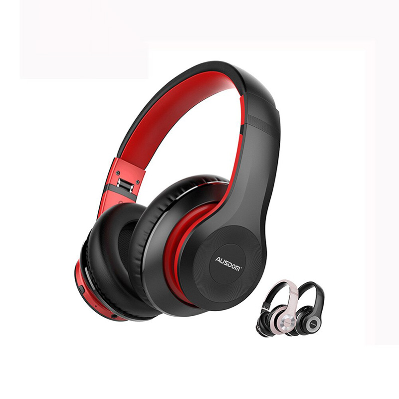 AUSDOM ANC10 Bluetooth Wireless Headphones Active Noise Cancelling Foldable 30H Play time Hifi Deep Bass Bluetooth Headset